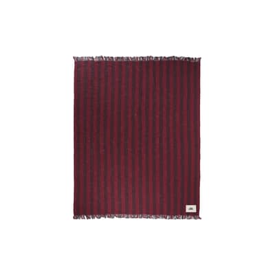 Plaid Band rouge / 160 x 200 cm - Lin & coton - Tom Dixon