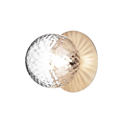 Applique salle de bains Liila 1 Medium / Plafonnier - Ø 14 cm / Verre facetté - NUURA