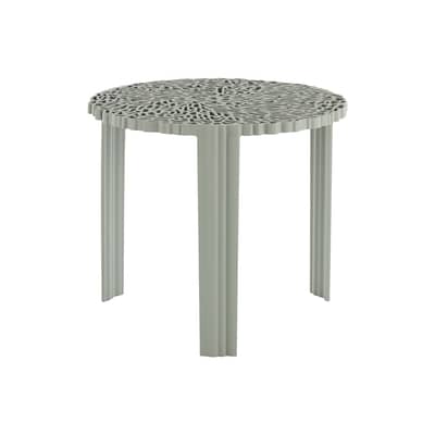 Coffee table T-Table Medio Kartell H 36 cm - Transparent - Plastic