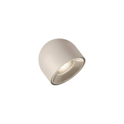 Applique Plusminus Solo métal beige / Ø 10 cm - Vibia