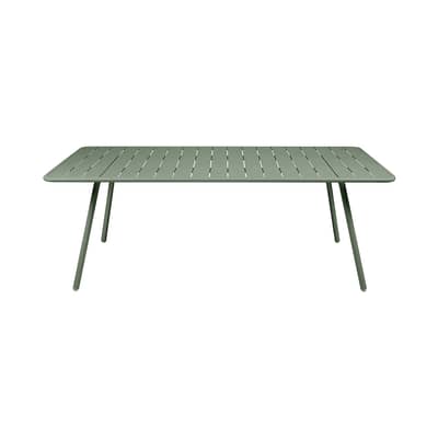 Table rectangulaire Luxembourg m&eacute;tal vert / 207 x 100 cm - 8 &agrave; 10 personnes - Fermob