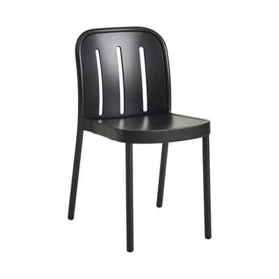 Chaise empilable Deville m&eacute;tal noir - Hay