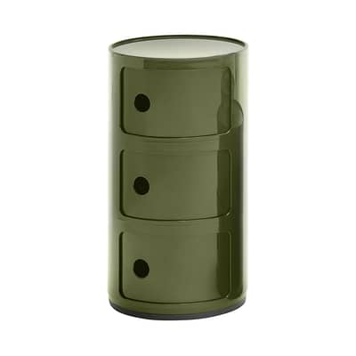 Rangement Componibili vert / 3 tiroirs - H 58 cm - Anna Castelli Ferrieri, 1968 - Kartell