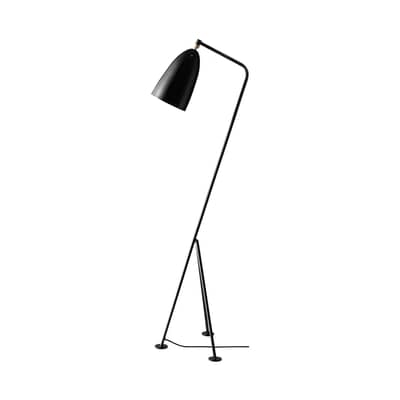 Lampadaire Gräshoppa métal noir / Grossman- Réédition 1947 - Gubi