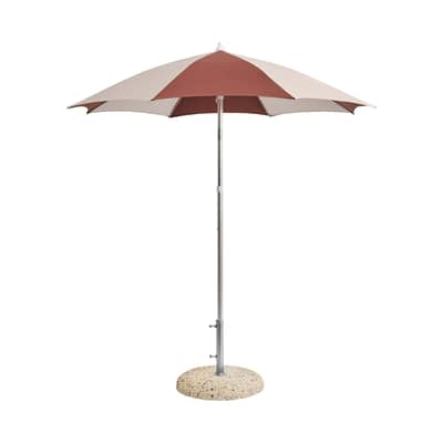 Sonnenschirm Terrazza - Octagon textil rot / Ø 200 cm - Hay