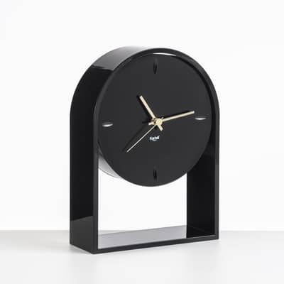 Desk clock Cronotime Alessi / Pio Manzù, 1966 - Black - Plastic