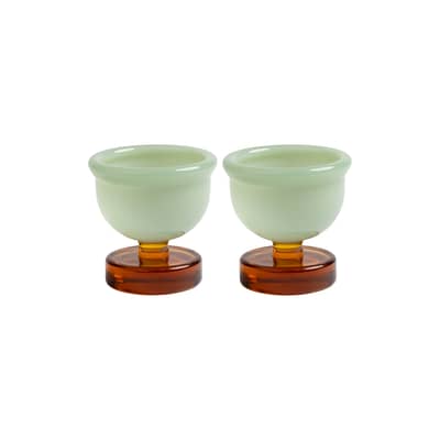 Eierbecher Cantine & klevering / Set von 2 - Orange - Glas