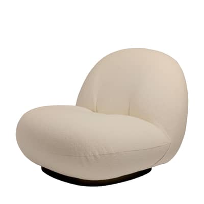 Fauteuil rembourré Pacha tissu beige / Pierre Paulin - Réédition 1975 - Gubi