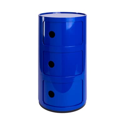 Rangement Componibili (1968) plastique bleu / 3 tiroirs - Exclusivité en édition limitée - Kartell