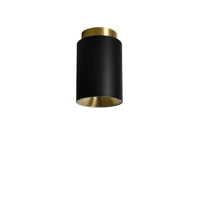 Plafonnier Tobo C85 métal noir / Ø 8,5 x H 13 cm - DCW éditions