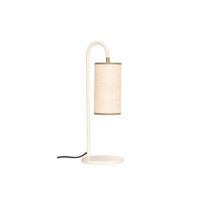 Lampada da tavolo Tokyo fibre bianco / Rafia - H 43 cm - Maison Sarah Lavoine