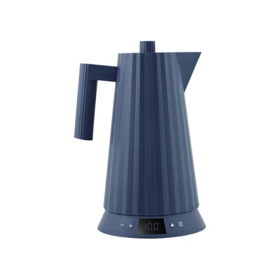 Bouilloire électrique Plissé Alessi / 1,7 L - Contrôle de la température - Bleu - Plastique | Made In Design