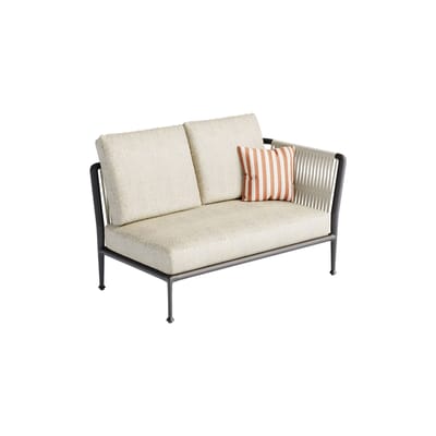 Divano da giardino a posti Treble di Unopiu bianco Made In