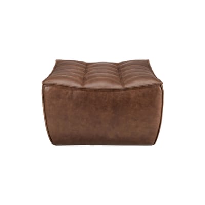 Pouf N701 cuir marron 