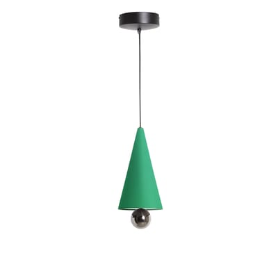 Suspension Cherry Small métal vert / LED - Ø 16 x H 38 cm - Petite Friture