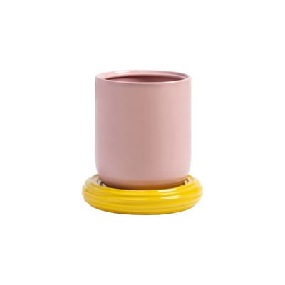 Vaso per fiori Churros & klevering / Ø 19,5 x H 21 cm - Rosa - Ceramica ...