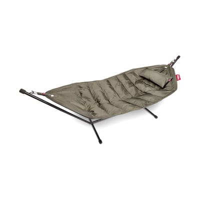 Hamac avec support Headdemock Deluxe gris / Polyester - Avec coussin & housse - Fatboy