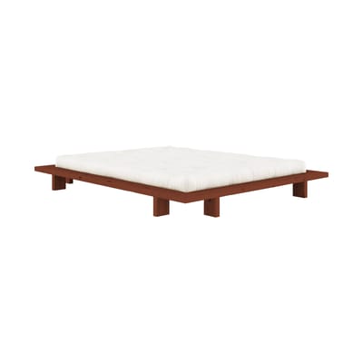 Lit double Japan KARUP / Pour matelas 160 x 200 cm - Rouge - Bois | Made In Design