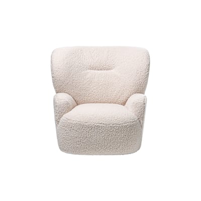 Fauteuil pivotant Loll tissu blanc