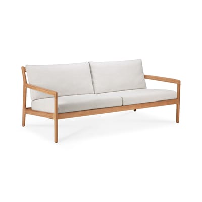 Canapé de jardin 2 places Jack Outdoor tissu bois blanc / L 180 cm - Teck - Ethnicraft