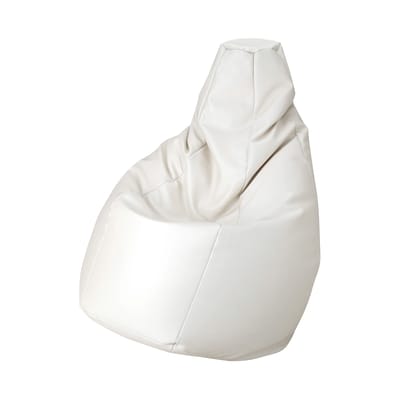 Pouf d'extérieur Sacco Outdoor Large tissu blanc / 80 x 80 cm - Réédition 1968 - Zanotta