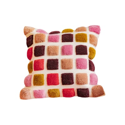 COLORTHERAPIS Tetris Brown Cushion - multicoulered | Made In Design UK