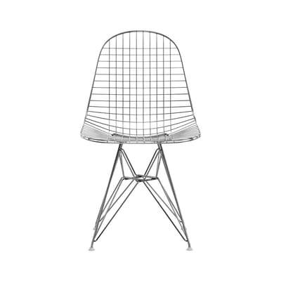 Chaise Wire Chair DKR argent métal / By Charles & Ray Eames, 1951 - Vitra