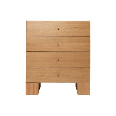 Commode Kuben Ferm Living / 4 tiroir - L 90 x P 45 x H 107.5 cm - Bois naturel - Bois | Made In Design