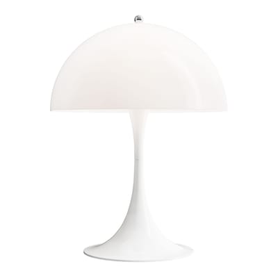 Lampe de table Panthella Louis Poulsen / Ø 40 x H 55 cm / Verner Panton, 1971 - Blanc - Plastique | Made In Design