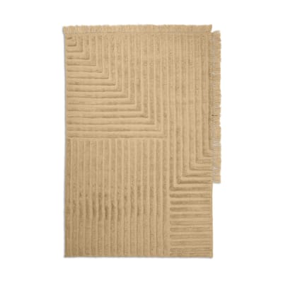 Tapis Crease Wool Small  beige / 200 x 140 cm - Laine tissée et tuftée main - Ferm Living