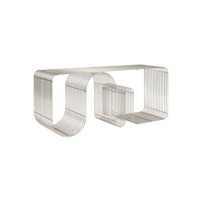 Banc Curva AYTM / Etagère - L 100 cm - Argent - Métal | Made In Design