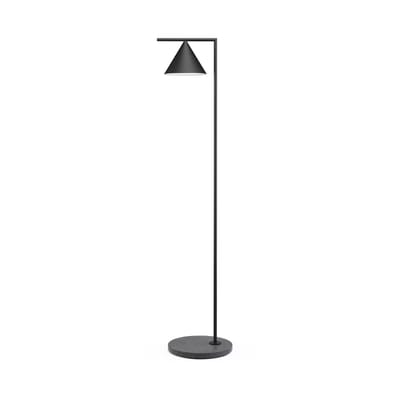Lampadaire d'extérieur Captain Flint outdoor métal noir LED / H 154 cm - Orientable - Base pierre - Flos