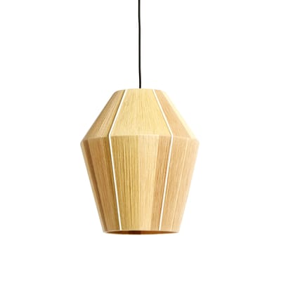 Abat-jour Bonbon Small métal tissu jaune / Ø 32 - Laine tissée main - Hay