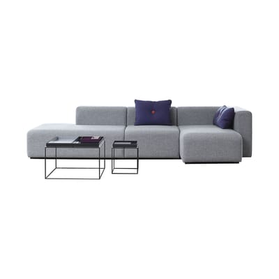 Canapé d'angle Mags tissu gris / L 304 cm - Accoudoir droit - Hay