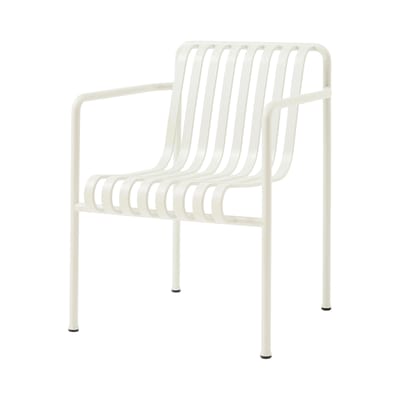 Fauteuil empilable Palissade Dining Large métal blanc 