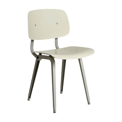 Chaise Revolt plastique blanc beige / Réédition 1950' - Hay