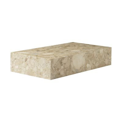 Table basse Plinth Grand pierre beige 