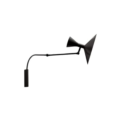 Applique avec prise MINI Lampe de Marseille métal noir by Le Corbusier / L 90 cm - Réédition 1954 - Nemo