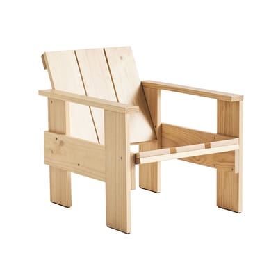 Fauteuil lounge Crate Outdoor bois naturel 