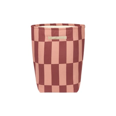 Cestino Vibes NOBODINOZ / H 56 cm - Rosso - Tessuto | Made In Design