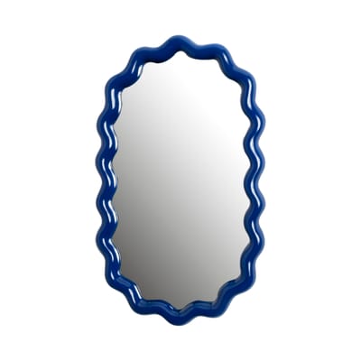 Miroir mural Zigzag bleu / 40 x 24 cm  - Polyrésine - & klevering