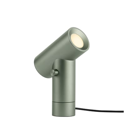 Lampe de table Beam métal vert / Double source lumineuse - Base rotative - H 26 cm - Muuto