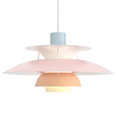 Suspension PH 5 Pastels métal multicolore / Ø 50 cm - Poul Henningsen, 1958 - Louis Poulsen