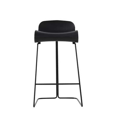 Bar stool BCN Kristalia H 66 cm - Black - Plastic material