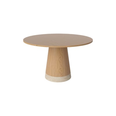 Table ronde Piro Bolia / Ø 125 cm - Base marbre - Bois naturel - Bois | Made In Design