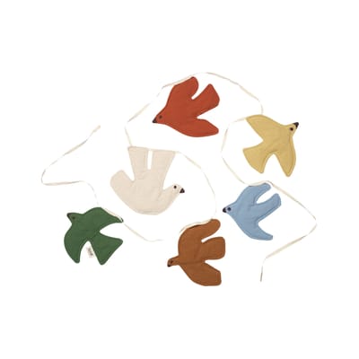 Garland Swif Bird Ferm Living / L 220 cm - Multicoloured - Textile | Made In Design