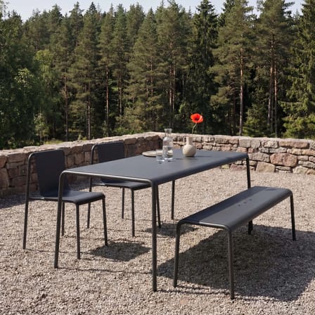 Banc Panorama métal noir / L 140 cm - TIPTOE