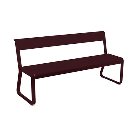 Bank mit Rückenlehne Bellevie metall rot / L 161 cm - 4-Sitzer - Fermob