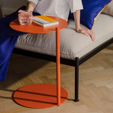 Beistelltisch Ande metall orange / Ø 40 x H 55 cm - NOO.MA
