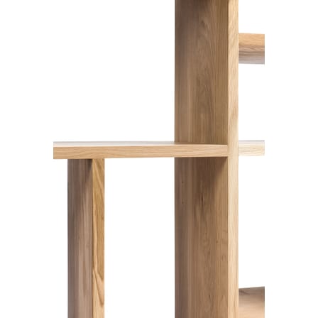 Bibliothèque M Large bois naturel / Chêne massif - L 104 x H 219 cm - Ethnicraft